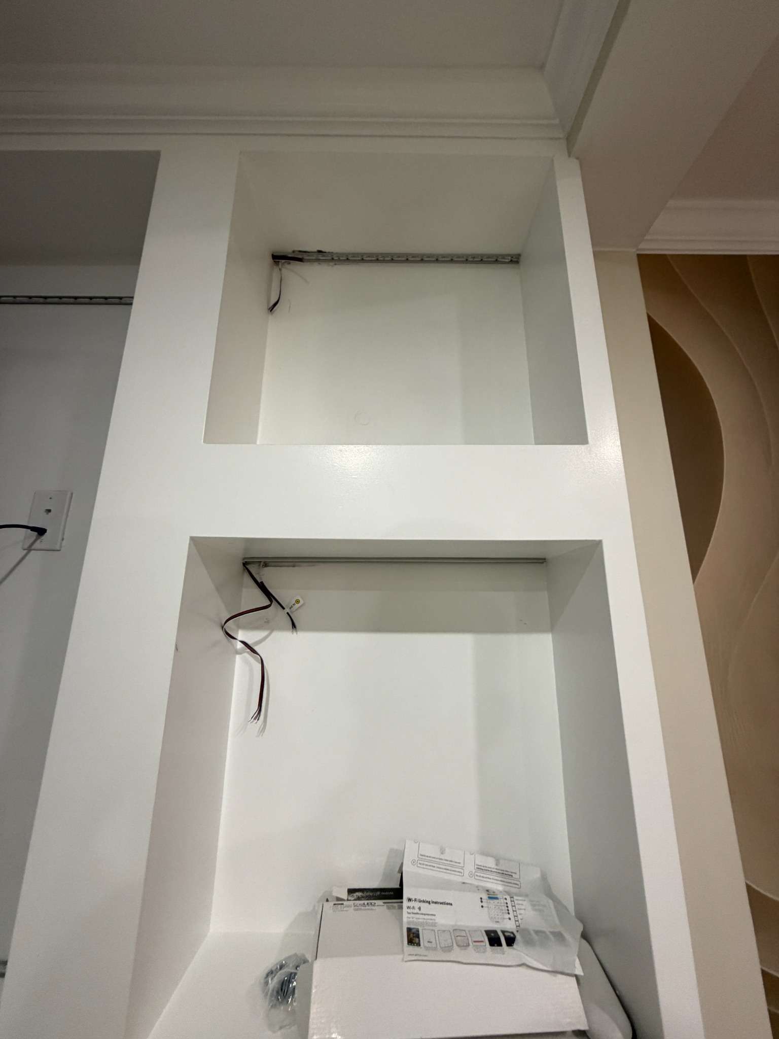Project 7 – Shelving niches with LED prep